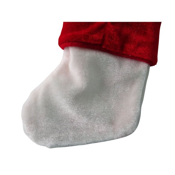 Small Decorative Velvet Christmas Stockings Embroidered Snowflake GUC Three - Picture 7 of 16